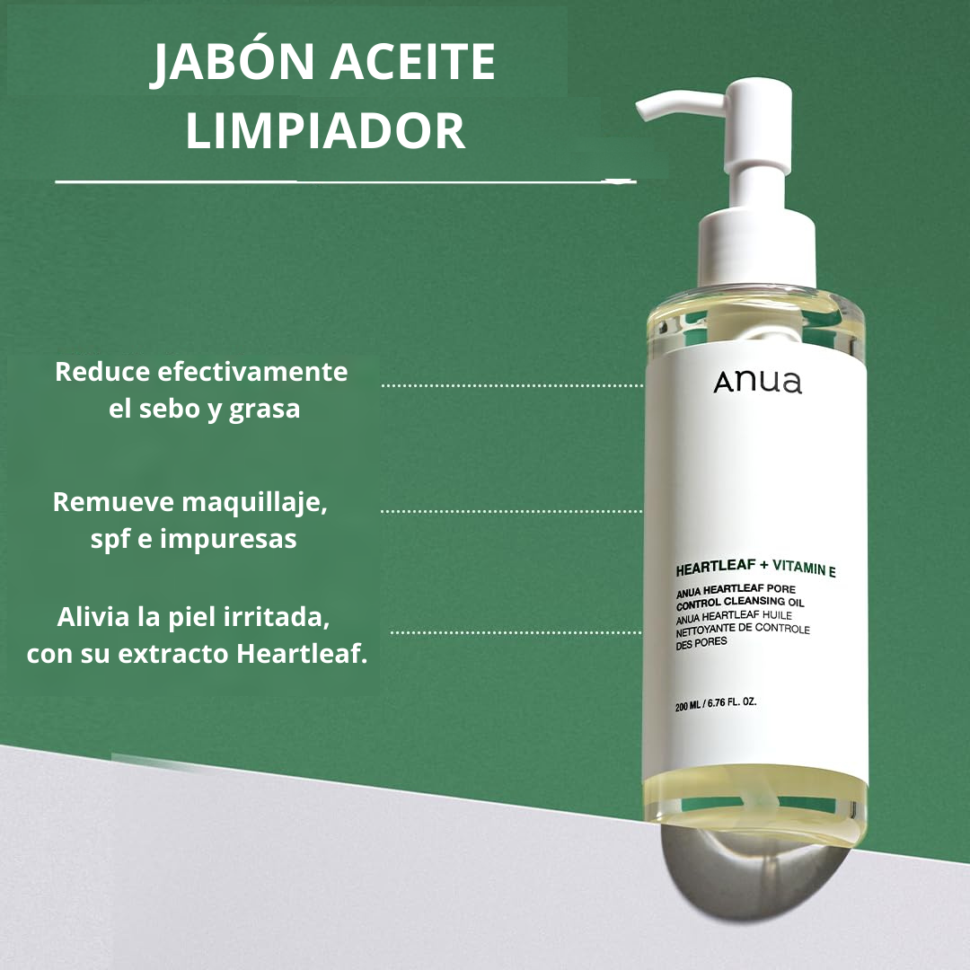 Anua®: Aceite limpiador para el control de poros.