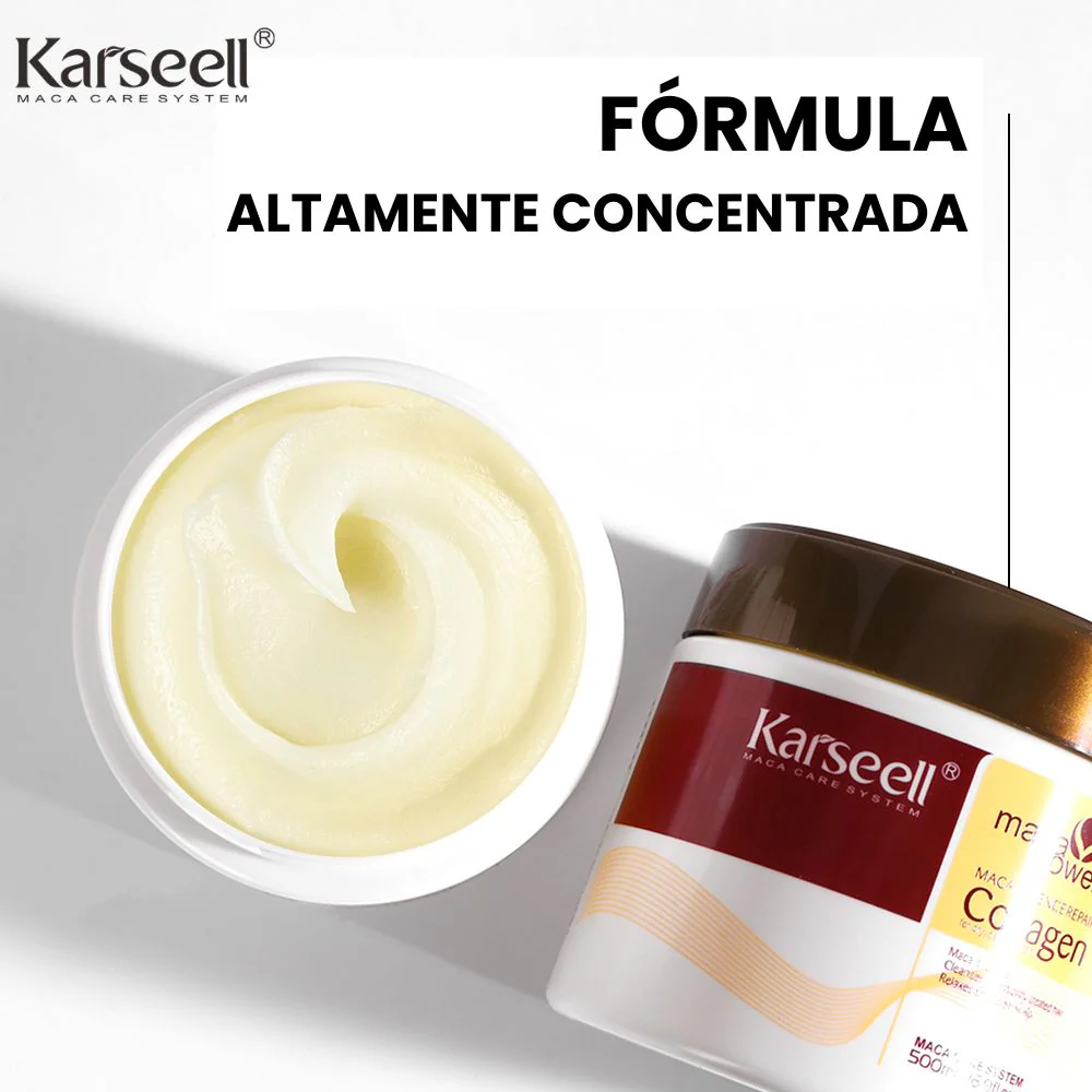 Tripack Karseell: Mascarilla Maca & Aceite de Argán & Shampoo Reparador. + GUIA CUIDADO CAPILAR GRATIS